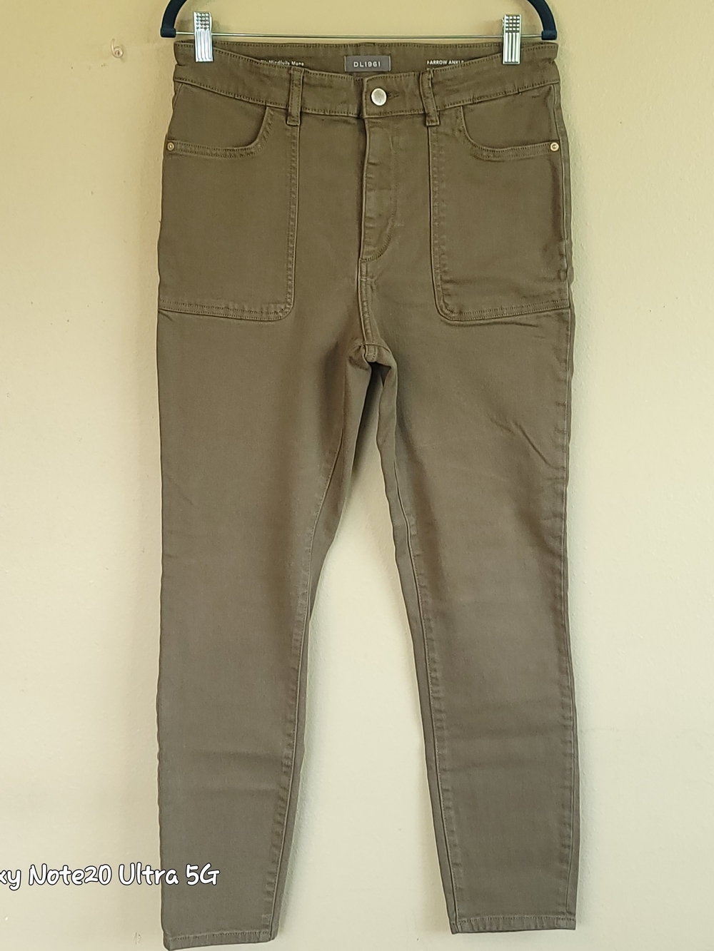 DL1961 Farrow Ankle Instasculpt Skinny Jeans 31 Basil Cargo